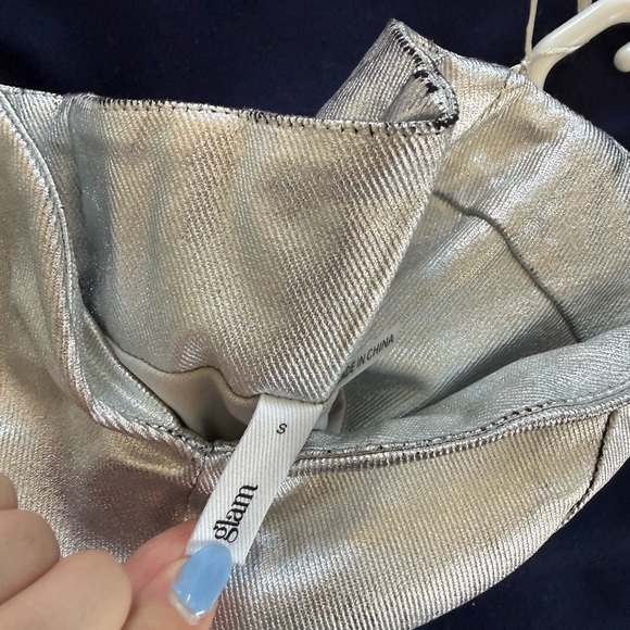 Glam Silver Strapless Corset - Picture 2 of 2